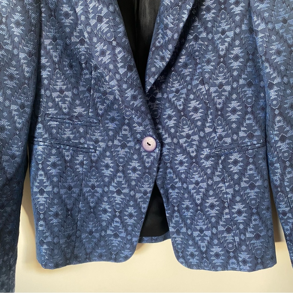 Zara Basic Lined Jacquard Blazer - image 2